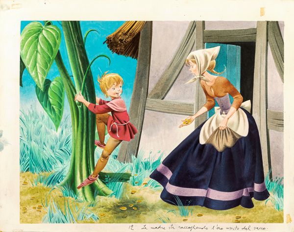 Tony Wolf (Antonio Lupatelli) : Giacomino e il fagiolo  - Asta Fairy Tales / Illustrazioni Originali - Associazione Nazionale - Case d'Asta italiane