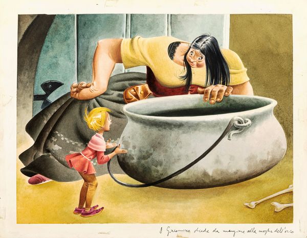 Tony Wolf (Antonio Lupatelli) : Giacomino e il fagiolo  - Asta Fairy Tales / Illustrazioni Originali - Associazione Nazionale - Case d'Asta italiane