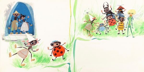 Libico Maraja : Cesarina gentil formichina  - Asta Fairy Tales / Illustrazioni Originali - Associazione Nazionale - Case d'Asta italiane