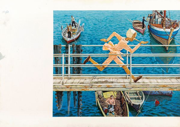 Sergio (Romano Rizzato) : Le avventure di Pinocchio  - Asta Fairy Tales / Illustrazioni Originali - Associazione Nazionale - Case d'Asta italiane
