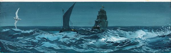 Riga, Diego e Dale (Giorgio De Gaspari) : Moby Dick  - Asta Fairy Tales / Illustrazioni Originali - Associazione Nazionale - Case d'Asta italiane