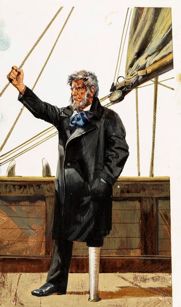 Riga, Diego e Dale (Giorgio De Gaspari) : Moby Dick  - Asta Fairy Tales / Illustrazioni Originali - Associazione Nazionale - Case d'Asta italiane