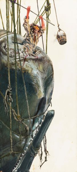 Riga, Diego e Dale (Giorgio De Gaspari) : Moby Dick  - Asta Fairy Tales / Illustrazioni Originali - Associazione Nazionale - Case d'Asta italiane