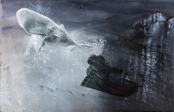 Riga, Diego e Dale (Giorgio De Gaspari) : Moby Dick  - Asta Fairy Tales / Illustrazioni Originali - Associazione Nazionale - Case d'Asta italiane