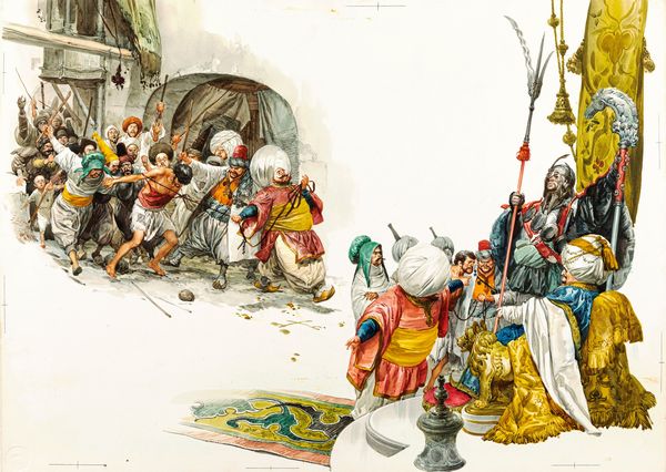 Ferri (Rino Ferrari) : Abdallah di terra e Abdallah di mare  - Asta Fairy Tales / Illustrazioni Originali - Associazione Nazionale - Case d'Asta italiane