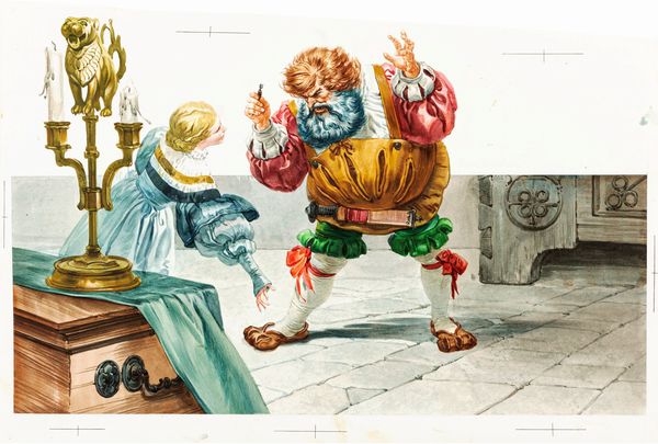 Ferri (Rino Ferrari) : Barbabl  - Asta Fairy Tales / Illustrazioni Originali - Associazione Nazionale - Case d'Asta italiane