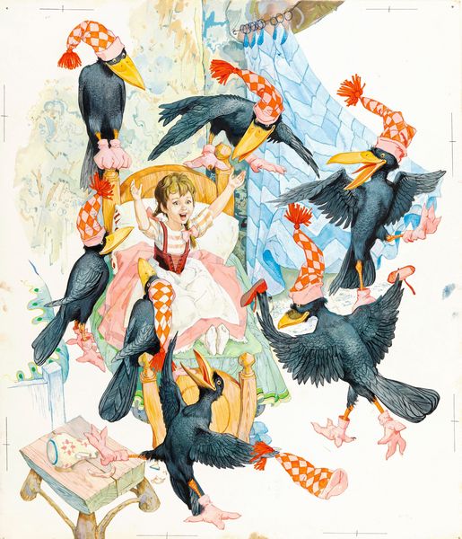 Sergio (Romano Rizzato) : I sette corvi  - Asta Fairy Tales / Illustrazioni Originali - Associazione Nazionale - Case d'Asta italiane