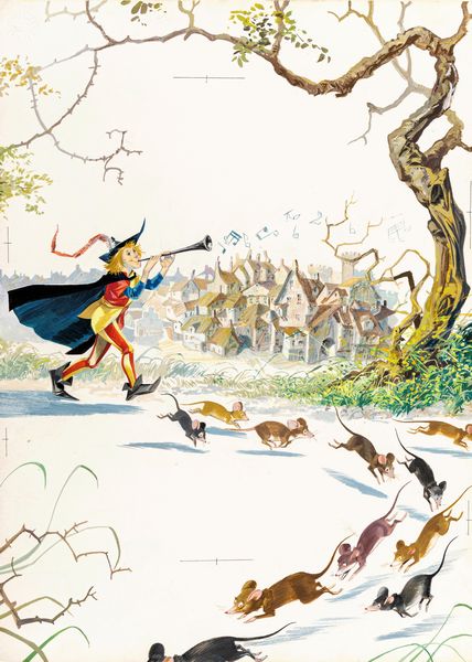 Pinardi : Il piffero magico  - Asta Fairy Tales / Illustrazioni Originali - Associazione Nazionale - Case d'Asta italiane
