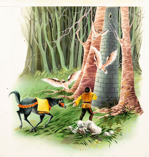 Pinardi : Raperonzolo  - Asta Fairy Tales / Illustrazioni Originali - Associazione Nazionale - Case d'Asta italiane