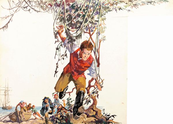 Giorgio Tabet : L'isola del tesoro  - Asta Fairy Tales / Illustrazioni Originali - Associazione Nazionale - Case d'Asta italiane