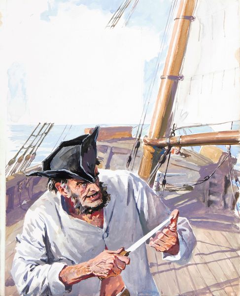 Giorgio Tabet : L'isola del tesoro  - Asta Fairy Tales / Illustrazioni Originali - Associazione Nazionale - Case d'Asta italiane