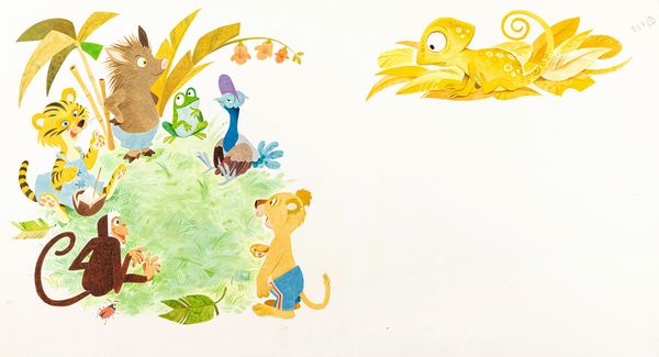 Tony Wolf (Antonio Lupatelli) : Arcobaleno, camaleontino trasformista  - Asta Fairy Tales / Illustrazioni Originali - Associazione Nazionale - Case d'Asta italiane