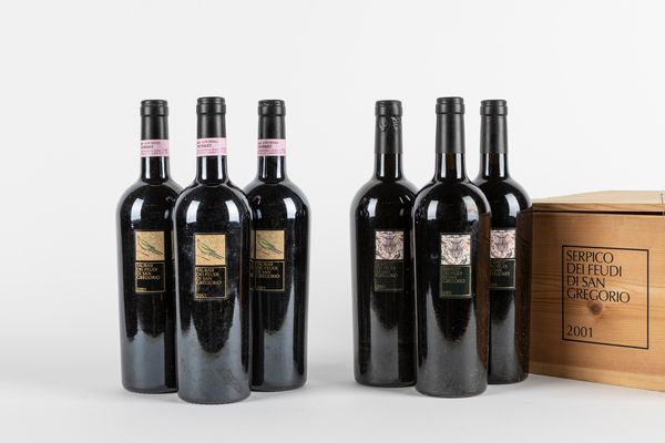 Campania : Feudi di San Gregorio Taurasi 2001 (3 BT) e Serpico 2001 (3 BT)  - Asta Vini e Distillati - Associazione Nazionale - Case d'Asta italiane
