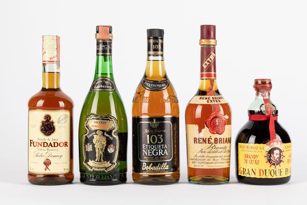 Lotto Brandy (5 BT)  - Asta Vini e Distillati - Associazione Nazionale - Case d'Asta italiane