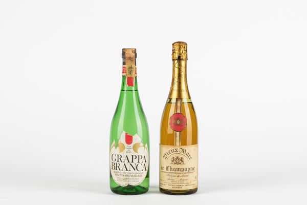 Marc de Champagne e Grappa (2 BT)  - Asta Vini e Distillati - Associazione Nazionale - Case d'Asta italiane