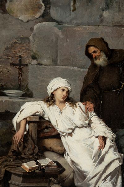 Guerrino Guardabassi : Ultimi momenti di Beatrice Cenci  - Asta Arte Figurativa tra XIX e XX Secolo - Associazione Nazionale - Case d'Asta italiane