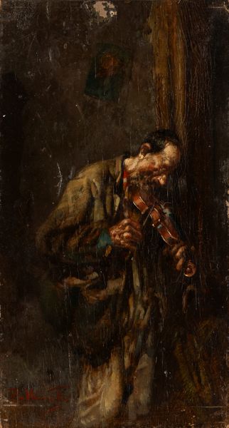 Tito Pellicciotti : Venditore di cipolle;  Violinista girovago  - Asta Arte Figurativa tra XIX e XX Secolo - Associazione Nazionale - Case d'Asta italiane