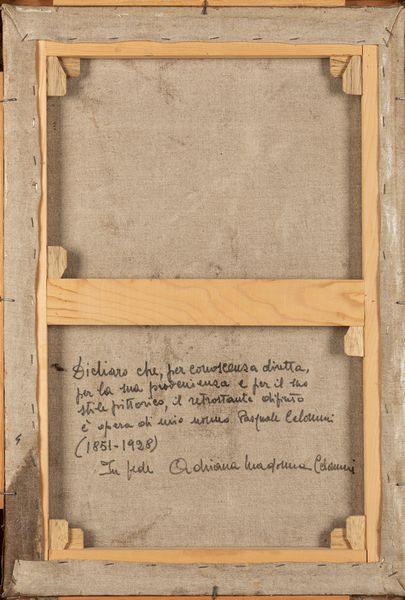 Pasquale Celommi : Ritratto della moglie del pittore, Giuseppina Giusti  - Asta Arte Figurativa tra XIX e XX Secolo - Associazione Nazionale - Case d'Asta italiane