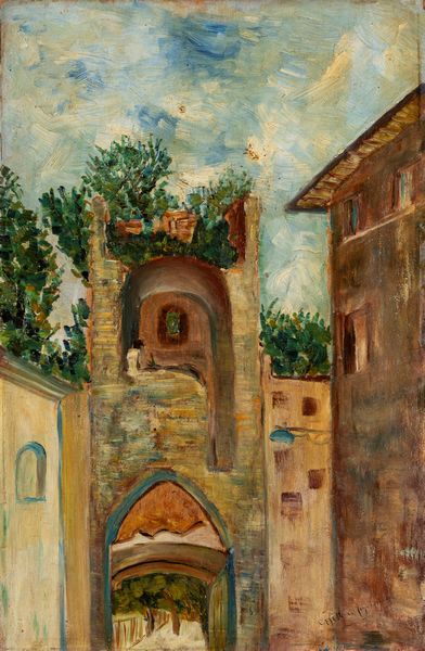 GIUSEPPE CESETTI : Scorcio di Tuscania  - Asta Arte Figurativa tra XIX e XX Secolo - Associazione Nazionale - Case d'Asta italiane