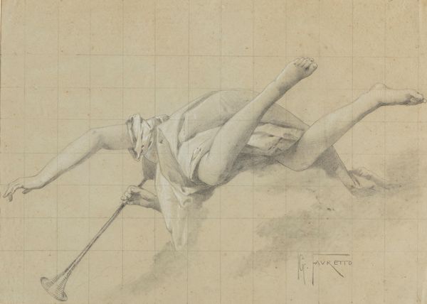 Giacomo Favretto : Studio per la Fama di Giambattista Tiepolo  - Asta Arte Figurativa tra XIX e XX Secolo - Associazione Nazionale - Case d'Asta italiane