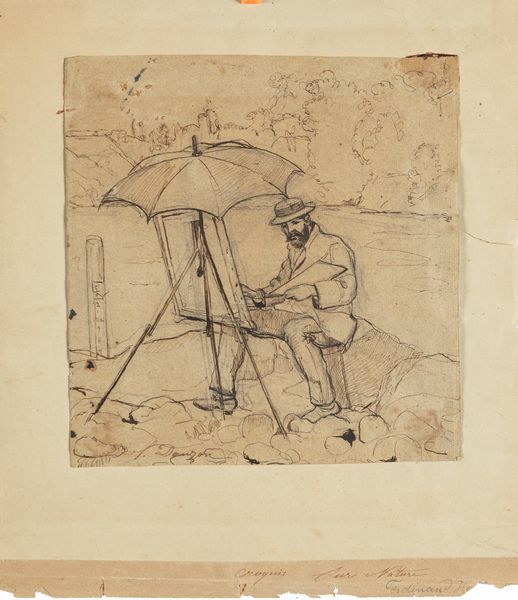 Theodore Douzon : Il pittore Ferdinand Hodler al cavalletto  - Asta Arte Figurativa tra XIX e XX Secolo - Associazione Nazionale - Case d'Asta italiane