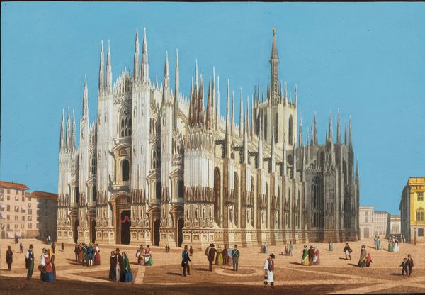Stampa acquerellata a mano, su disegno di Federico Lose (Dresda 1776-Milano 1833), raffigurante il Duomo di Milano  - Asta Arte Figurativa tra XIX e XX Secolo - Associazione Nazionale - Case d'Asta italiane