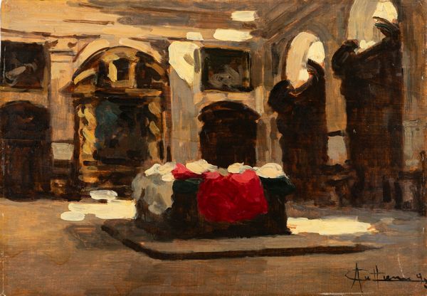 Achille Cattaneo : Nella penombra  - Asta Arte Figurativa tra XIX e XX Secolo - Associazione Nazionale - Case d'Asta italiane