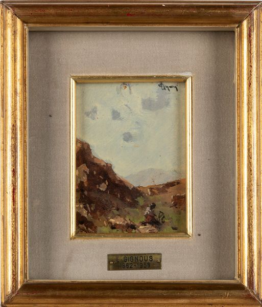 Lorenzo Gignous : Paesaggi montani con figure  - Asta Arte Figurativa tra XIX e XX Secolo - Associazione Nazionale - Case d'Asta italiane