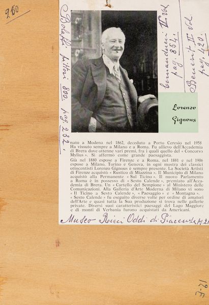 Lorenzo Gignous : La chiesetta; Verso il lago  - Asta Arte Figurativa tra XIX e XX Secolo - Associazione Nazionale - Case d'Asta italiane