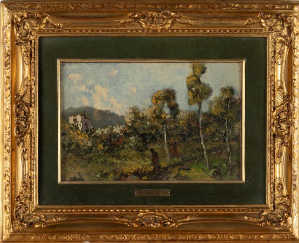 Lorenzo Gignous : Verso casa; Nel bosco  - Asta Arte Figurativa tra XIX e XX Secolo - Associazione Nazionale - Case d'Asta italiane