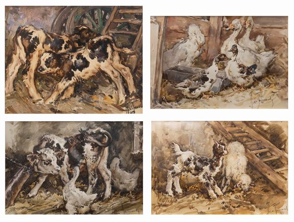 Aldo Raimondi : Animali da fattoria  - Asta Arte Figurativa tra XIX e XX Secolo - Associazione Nazionale - Case d'Asta italiane