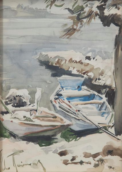 Aldo Raimondi : Vedute con barche  - Asta Arte Figurativa tra XIX e XX Secolo - Associazione Nazionale - Case d'Asta italiane