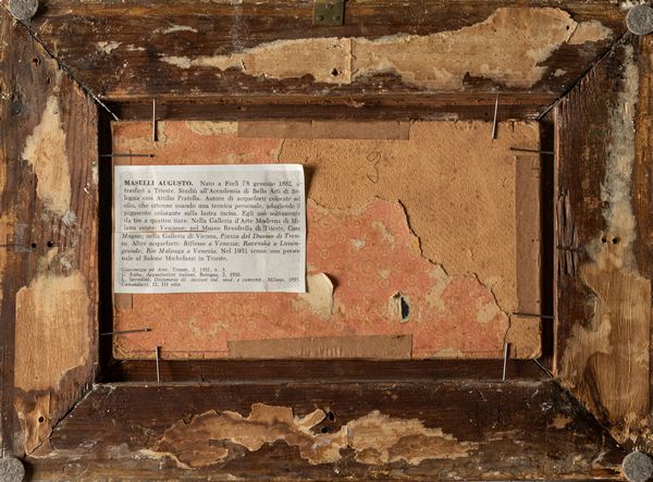 Augusto Maselli : Paesaggio con figure  - Asta Arte Figurativa tra XIX e XX Secolo - Associazione Nazionale - Case d'Asta italiane