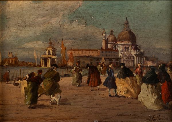 Ivo Zatterin : Maschere a Venezia  - Asta Arte Figurativa tra XIX e XX Secolo - Associazione Nazionale - Case d'Asta italiane