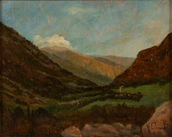 Vincenzo Ghirardelli : Valle bergamasca  - Asta Arte Figurativa tra XIX e XX Secolo - Associazione Nazionale - Case d'Asta italiane