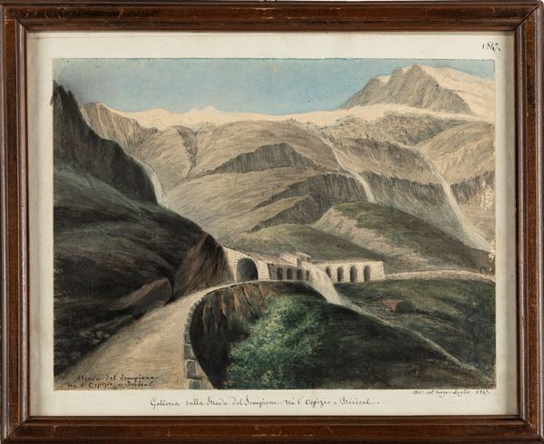 Felice Muletti : Giogo dello Stelvio; Strada del Sempione; Ospizio di Valdobbia  - Asta Arte Figurativa tra XIX e XX Secolo - Associazione Nazionale - Case d'Asta italiane