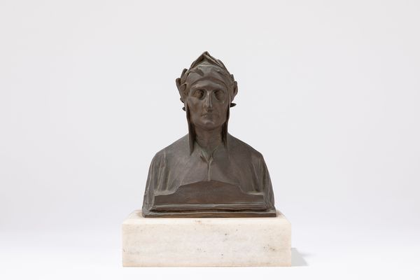 Maestro italiano attivo tra il secolo XIX e XX : Busto di Dante Alighieri  - Asta Arte Figurativa tra XIX e XX Secolo - Associazione Nazionale - Case d'Asta italiane