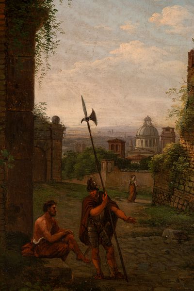 Scuola lombarda, secolo XIX : Scena romana  - Asta Arte Figurativa tra XIX e XX Secolo - Associazione Nazionale - Case d'Asta italiane