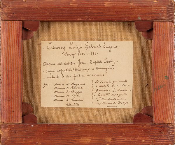 Eugène Louis Gabriel Isabey : I contrabbandieri  - Asta Arte Figurativa tra XIX e XX Secolo - Associazione Nazionale - Case d'Asta italiane