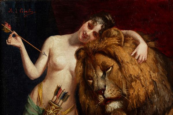 Angelo Josef Graf von Courten : L'Amore doma la Forza  - Asta Arte Figurativa tra XIX e XX Secolo - Associazione Nazionale - Case d'Asta italiane