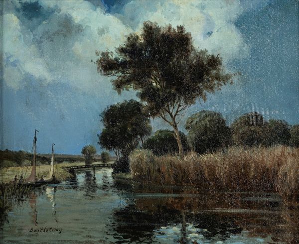 Scuola francese, inizi secolo XX : Lungo il fiume  - Asta Arte Figurativa tra XIX e XX Secolo - Associazione Nazionale - Case d'Asta italiane