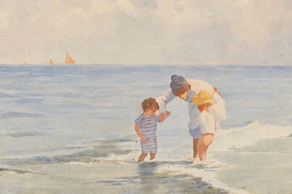 PAOLO SALA : In riva al mare  - Asta Arte Figurativa tra XIX e XX Secolo - Associazione Nazionale - Case d'Asta italiane