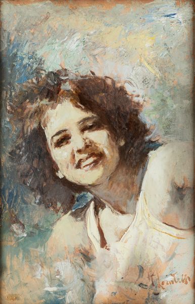 ROMUALDO LOCATELLI : Ritratto femminile (fronte); Paesaggio tunisino (retro)  - Asta Arte Figurativa tra XIX e XX Secolo - Associazione Nazionale - Case d'Asta italiane