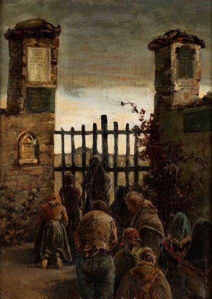 Attilio Bizzozero : Figure in preghiera  - Asta Arte Figurativa tra XIX e XX Secolo - Associazione Nazionale - Case d'Asta italiane