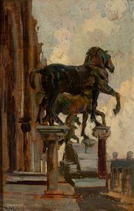 Alessandro Milesi - Venezia, cavalli di San Marco