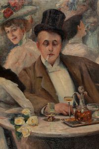 George Mosson : Au bistrot  - Asta Arte Figurativa tra XIX e XX Secolo - Associazione Nazionale - Case d'Asta italiane