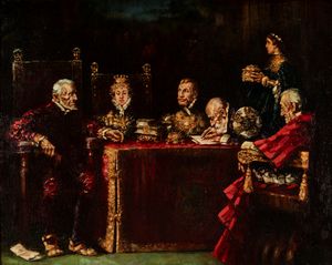 Salvador Sanchez Barbudo - Il contratto di matrimonio tra Isabella di Castiglia e Alfonso d'Aragona