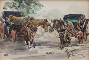 Aldo Raimondi : Cavalli  - Asta Arte Figurativa tra XIX e XX Secolo - Associazione Nazionale - Case d'Asta italiane