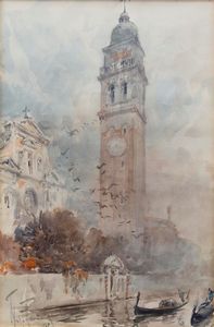 Aldo Raimondi : Vedute di citt: Parigi; Venezia; Anversa  - Asta Arte Figurativa tra XIX e XX Secolo - Associazione Nazionale - Case d'Asta italiane