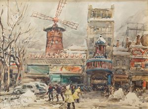 Aldo Raimondi : Vedute di citt: Parigi; Venezia; Anversa  - Asta Arte Figurativa tra XIX e XX Secolo - Associazione Nazionale - Case d'Asta italiane